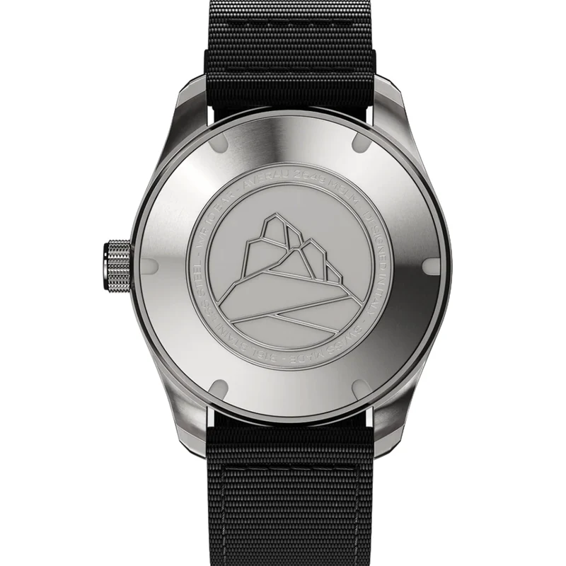 R Averau Moonphase Big Moon Green Degradè 39mm - Green on Fabric Strap