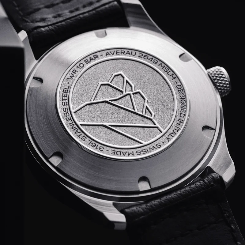 K Averau Moonphase "Big Moon" 39mm - Black on Fabric Strap
