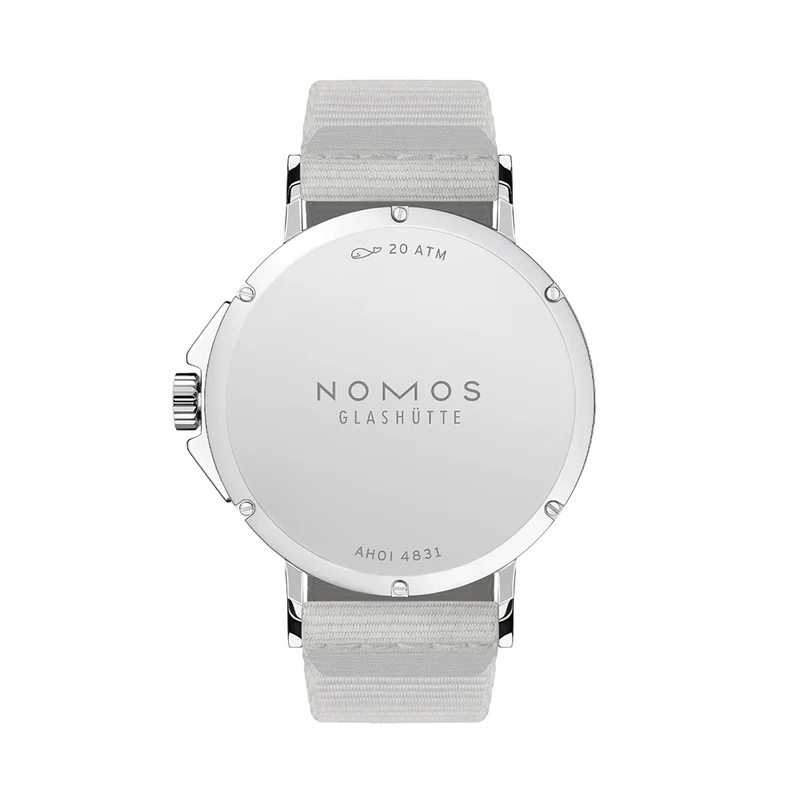 Ahoi Neomatik "Sand" Steel Back 36mm - Beige on Fabric Strap