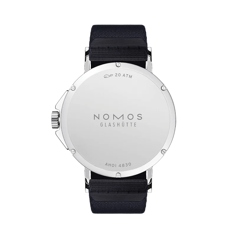 Ahoi Neomatik "Sky" Steel Back 36mm - Blue on Fabric Strap
