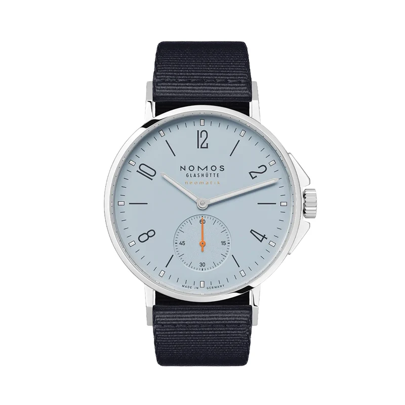 Ahoi Neomatik "Sky" Sapphire Back 36mm - Blue on Fabric Strap