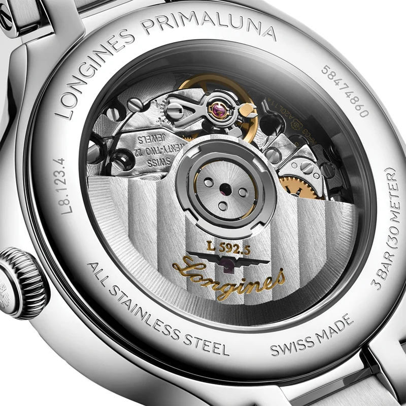 Primaluna 30mm - White, Mother-of-Pearl, Diamond-Set on Bracelet