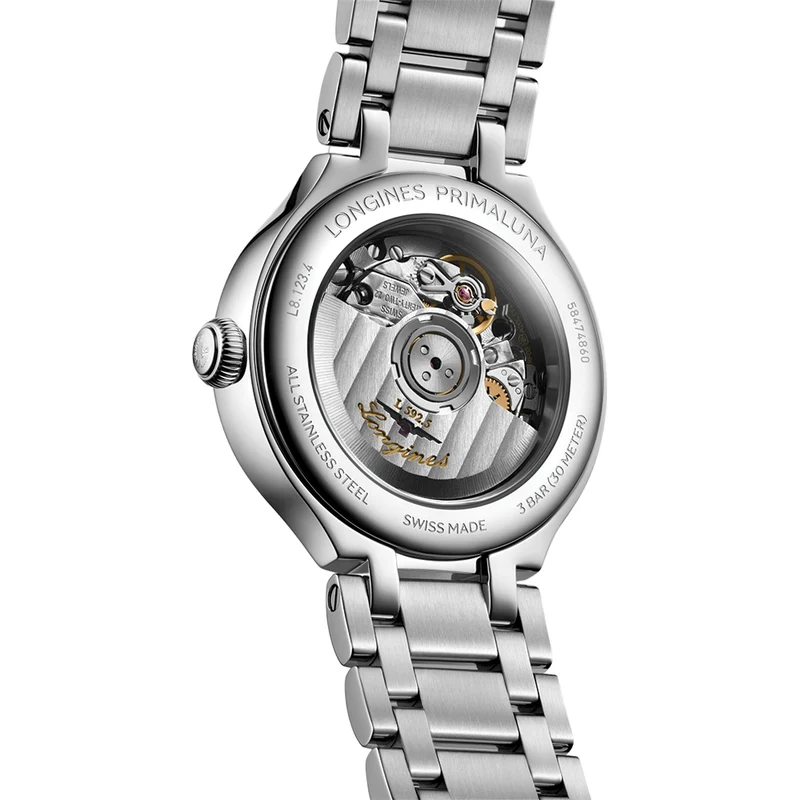 Primaluna 30mm - Blue, Mother-of-Pearl, Diamond-Set on Bracelet
