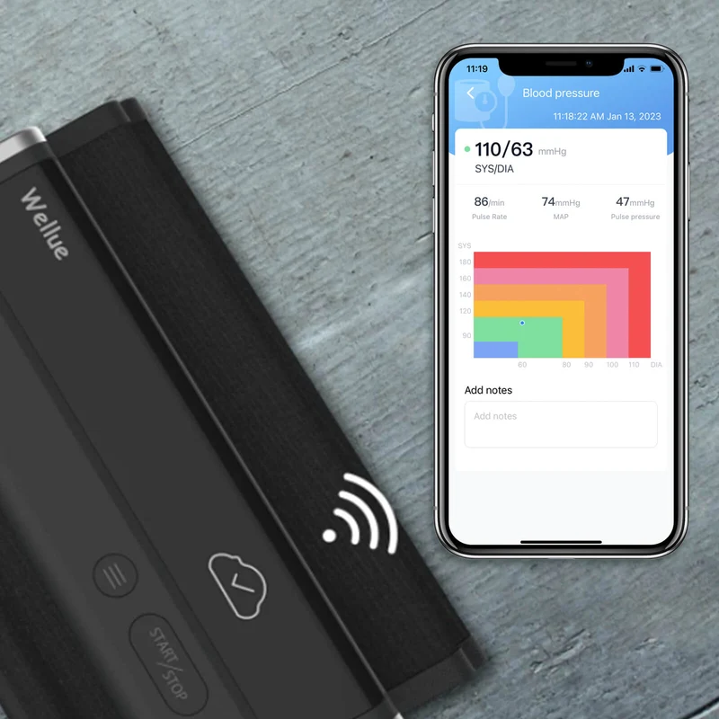WLAN-Blutdruckmessgerät mit EKG