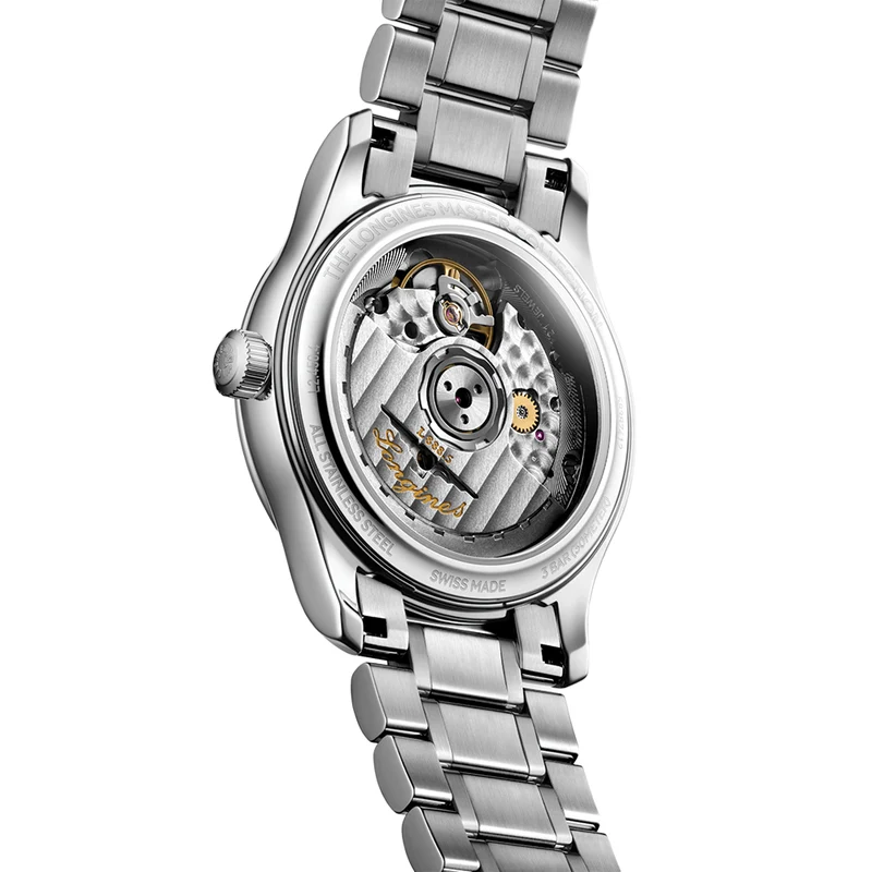 Master Collection 34mm - White, Mother-of-Pearl, Diamond-Set on Bracelet