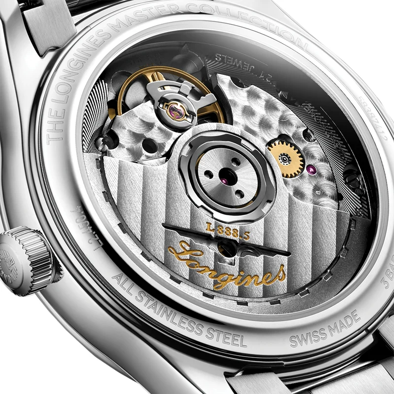 Master Collection 34mm - White, Mother-of-Pearl, Diamond-Set on Bracelet