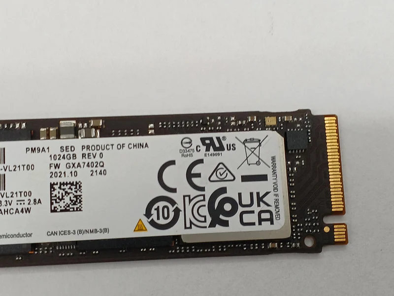 SAMSUNG M.2 NVME 2280 1 TB MZ-VL21T00