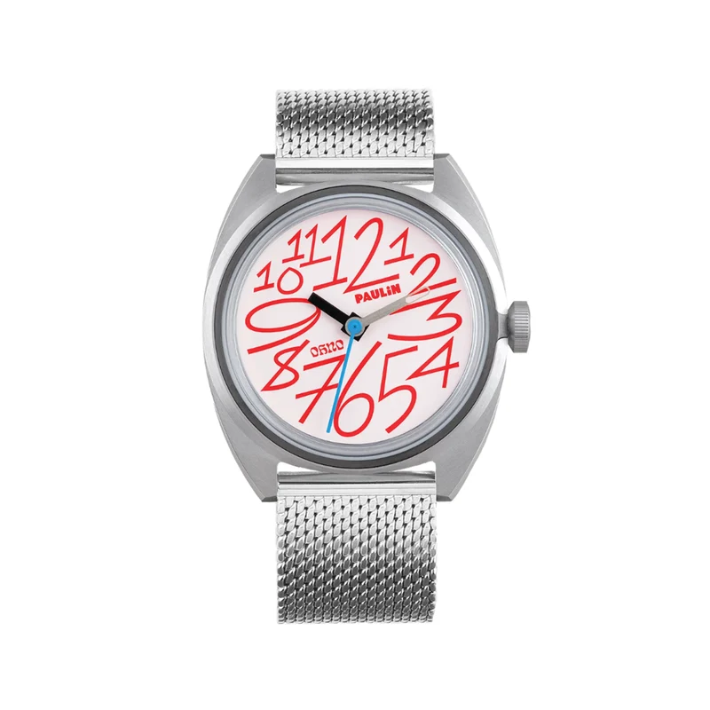 Oh No Quartz Red 35mm - White on Bracelet