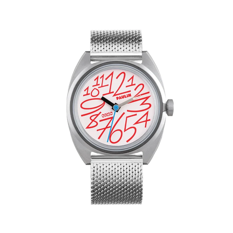 Oh no Auto Red 39mm - White on Bracelet