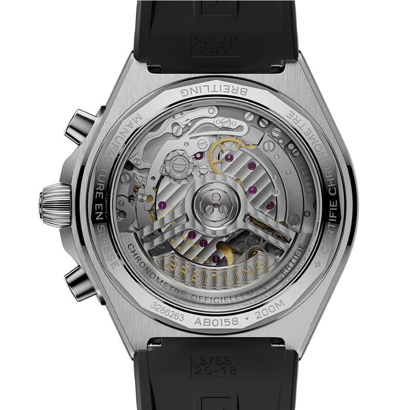 Chronomat B01 Automatic Panda Dial 42mm - White on Rubber Strap