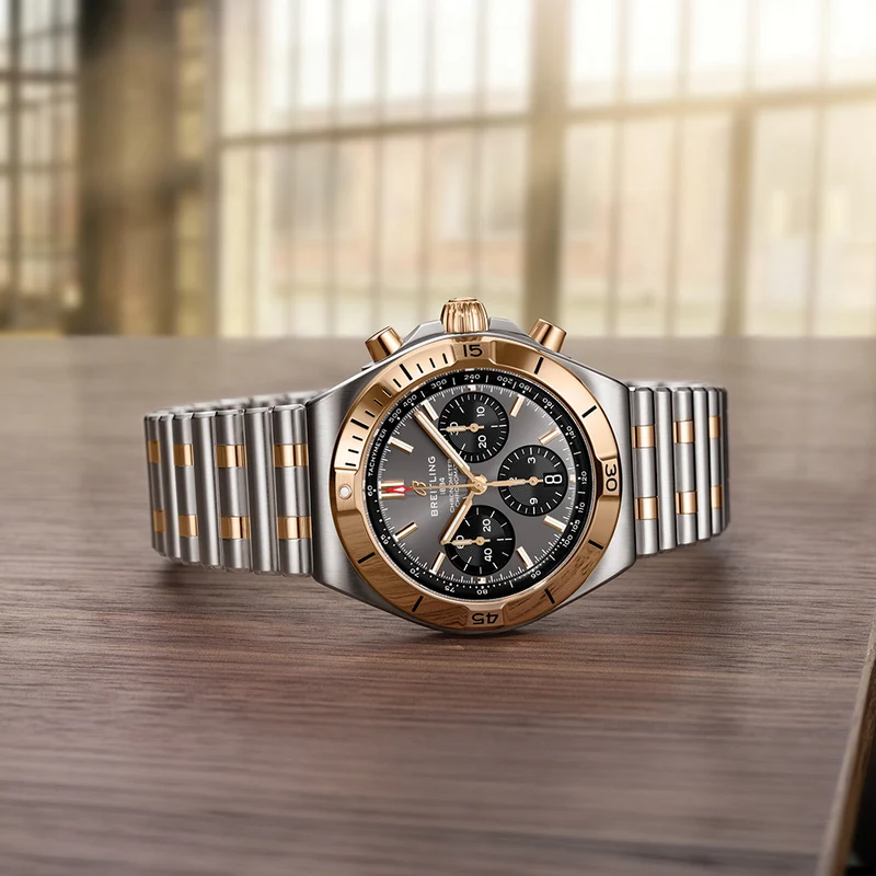 Chronomat B01 Automatic Panda Dial Two-Tone 42mm - Anthracite on Bracelet
