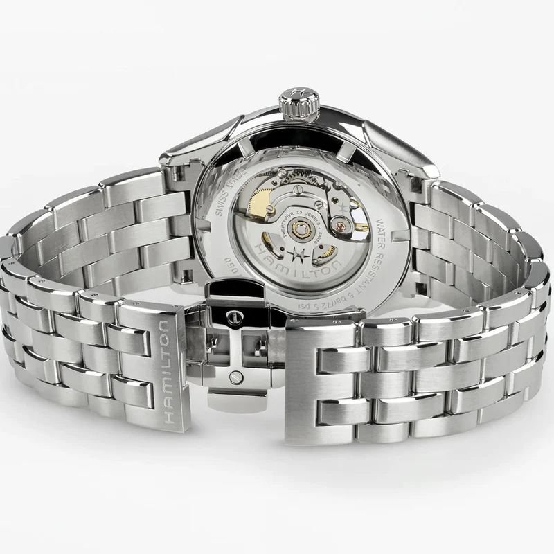 Jazzmaster Open Heart Auto 42mm - Blue on Bracelet