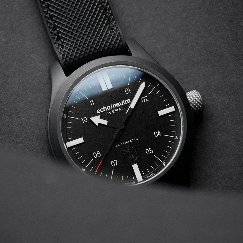 Averau Ceramic 3 Hand 42mm - Black on Fabric Strap