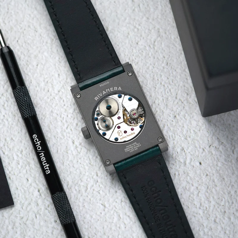 Rivanera Small Seconds 40mm - White on Rubber Strap w/ Additional Strap