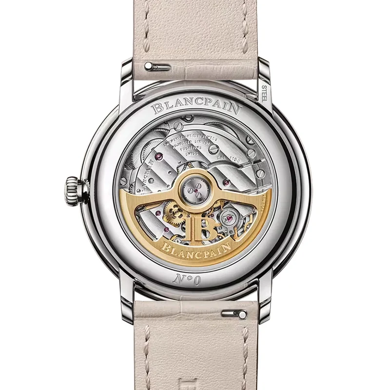 Villeret Ultraplate 38mm - Gold-Toned Opaline on Leather Strap