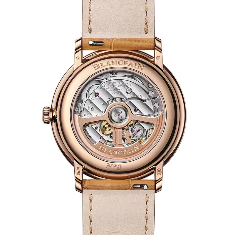 Villeret Ultraplate 18K Red Gold 38mm - Gold-Toned Opaline on Leather Strap