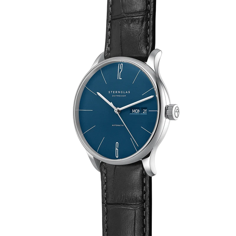Berlin Automatic 38mm - Blue on Leather Strap