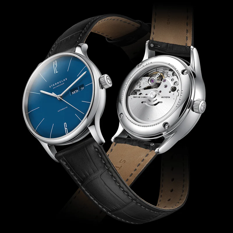 Berlin Automatic 38mm - Blue on Leather Strap