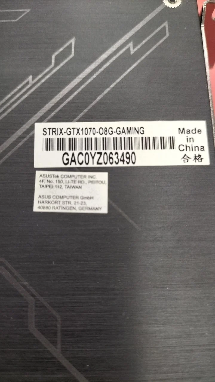 ASUS Grafikkarte: STRIX GEFORCE GTX 1070-08G