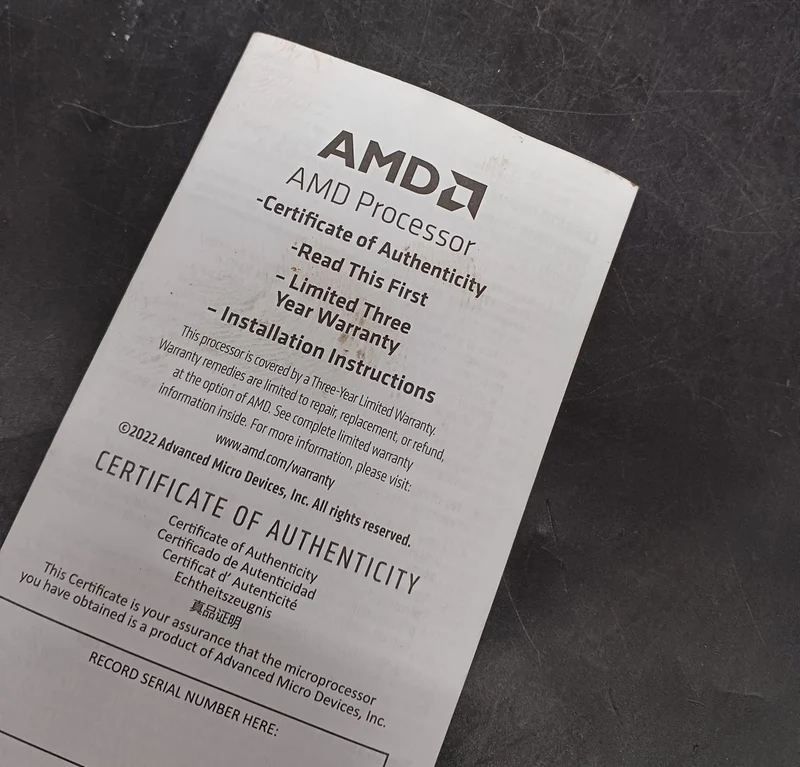 AMD CPU RYZEN5 9600X