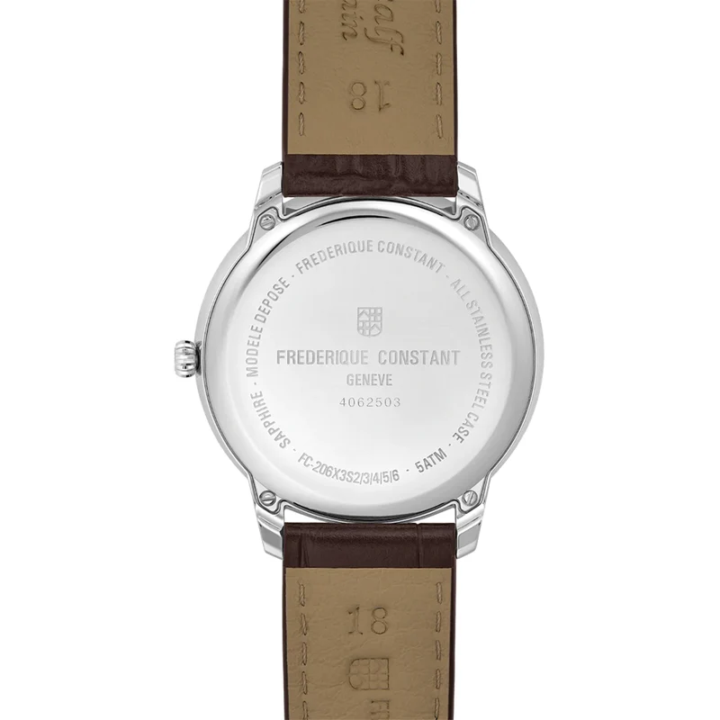 Classics Moneta Moonphase 37mm - Silver on Leather Strap