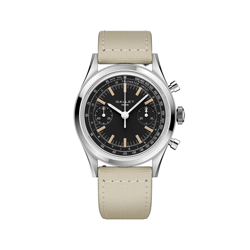 Classics G09 Tribute to Multichron 45 38mm - Black on Fabric Strap