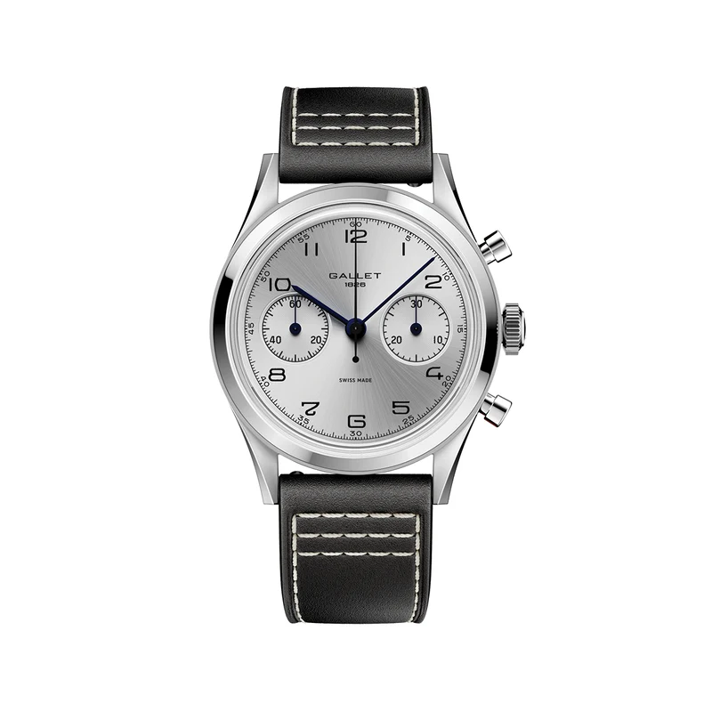 Classics G09 Tribute to Silverlight 38mm - Silver on Leather Strap