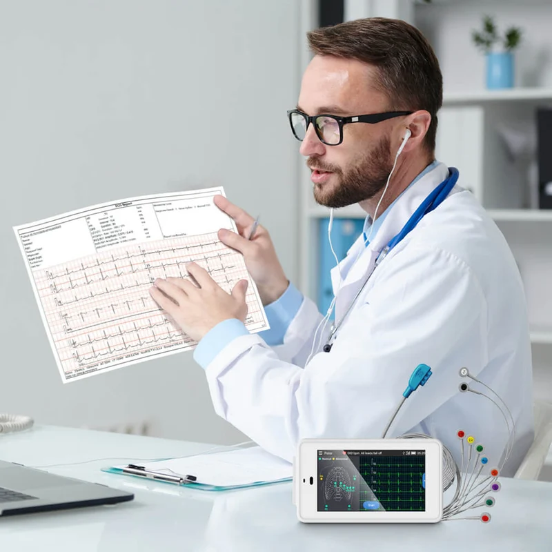 Taschen-EKG-Gerät mit 12 Ableitungen