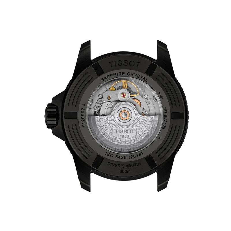 Seastar 2000 Professional Powermatic 80 Black PVD 44mm - Grey on Rubber Strap