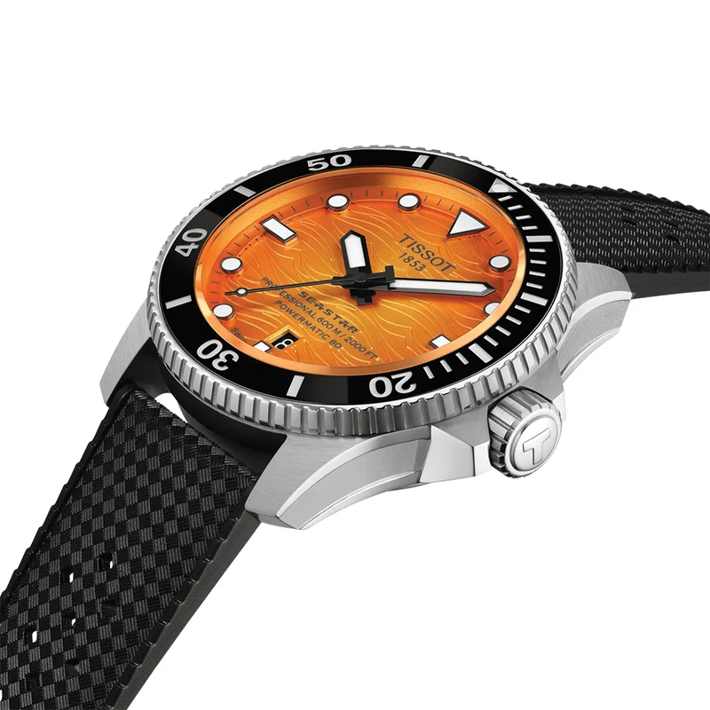 Seastar 2000 Professional Powermatic 80 44mm - Orange on Rubber Strap