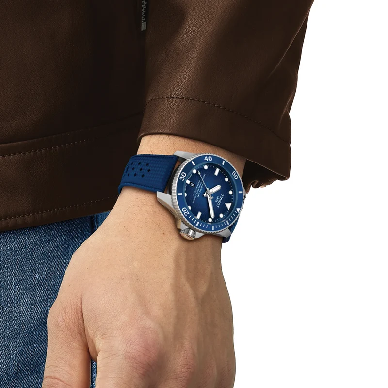 Seastar 2000 Professional Powermatic 80 44mm - Blue on Rubber Strap