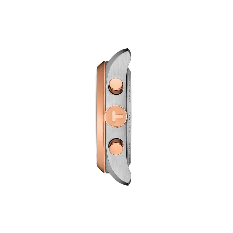 PR 100 Quartz Chronograph Two-Tone Rose Gold PVD 36mm - White, Mother-of-Pearl on Bracelet