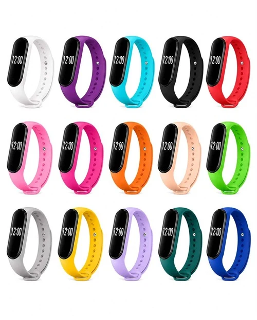 Digitale Armbanduhr LED Silikon Uhr Damenuhr Sportuhr Gummi Kinderuhr
