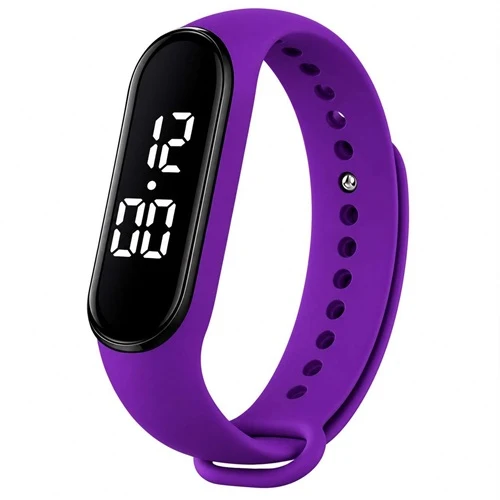 Digitale Armbanduhr LED Silikon Uhr Damenuhr Sportuhr Gummi Kinderuhr