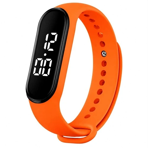 Digitale Armbanduhr LED Silikon Uhr Damenuhr Sportuhr Gummi Kinderuhr