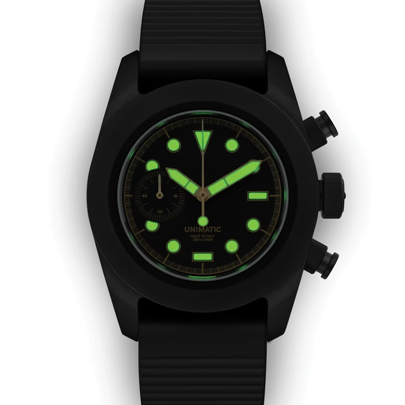 Modello Tre U3FB-ROPS Chronograph Limited Edition 40mm - Black on Rubber Strap