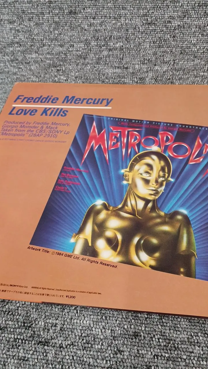 SONY Sample Disc Unbenutzte Schallplatte FREDDIE MERCURY LOVE KILLS