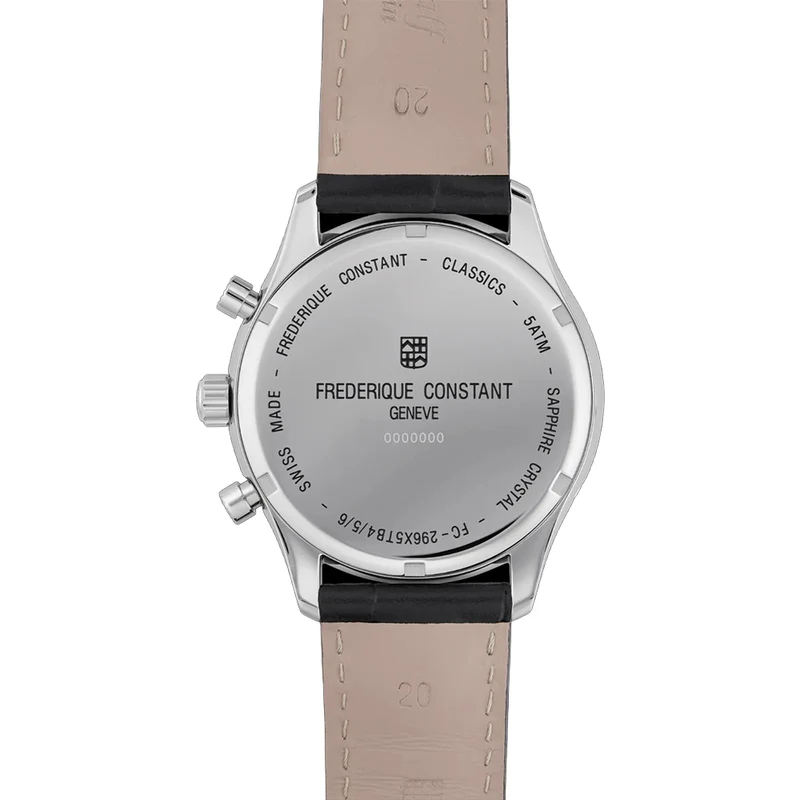 Classics Quartz Chronograph Triple Calendar 40mm - White on Leather Strap
