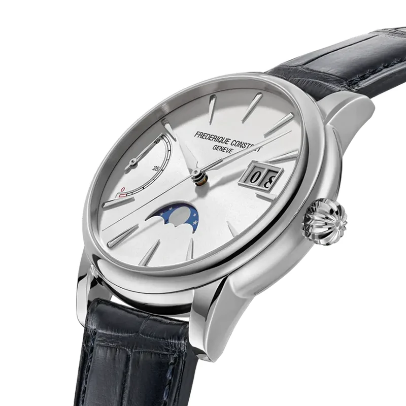 Manufacture Classic Power Reserve Big Date 40mm - Silver on Leather Strap