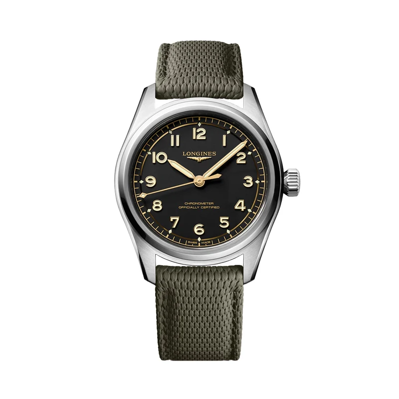 Spirit Pilot Automatic 39mm - Black on Rubber Strap