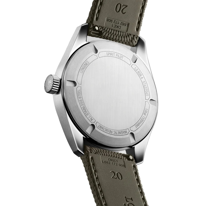 Spirit Pilot Automatic 39mm - Black on Rubber Strap