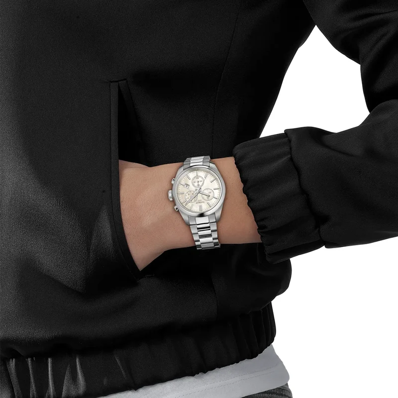 PR 100 Quartz Chronograph 36mm - White, Mother-of-Pearl on Bracelet