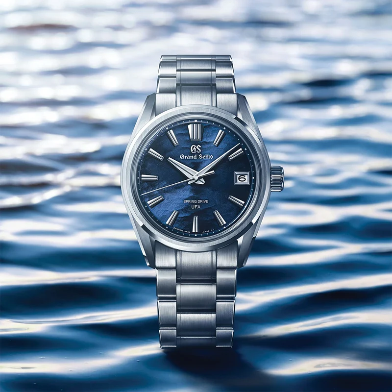 SLGB015 E9 "Lake Suwa" Spring Drive UFA Ever-Brilliant Steel 37mm - Blue on Bracelet