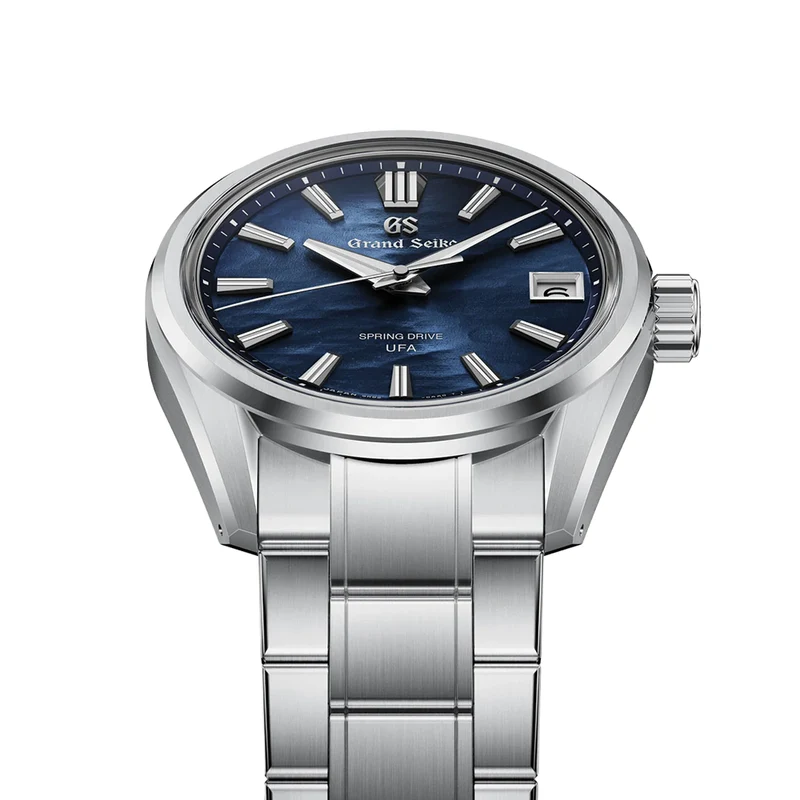 SLGB015 E9 "Lake Suwa" Spring Drive UFA Ever-Brilliant Steel 37mm - Blue on Bracelet