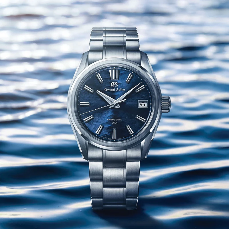 SLGB013 E9 "Lake Suwa" Spring Drive UFA Ever-Brilliant Steel 40mm - Blue on Bracelet