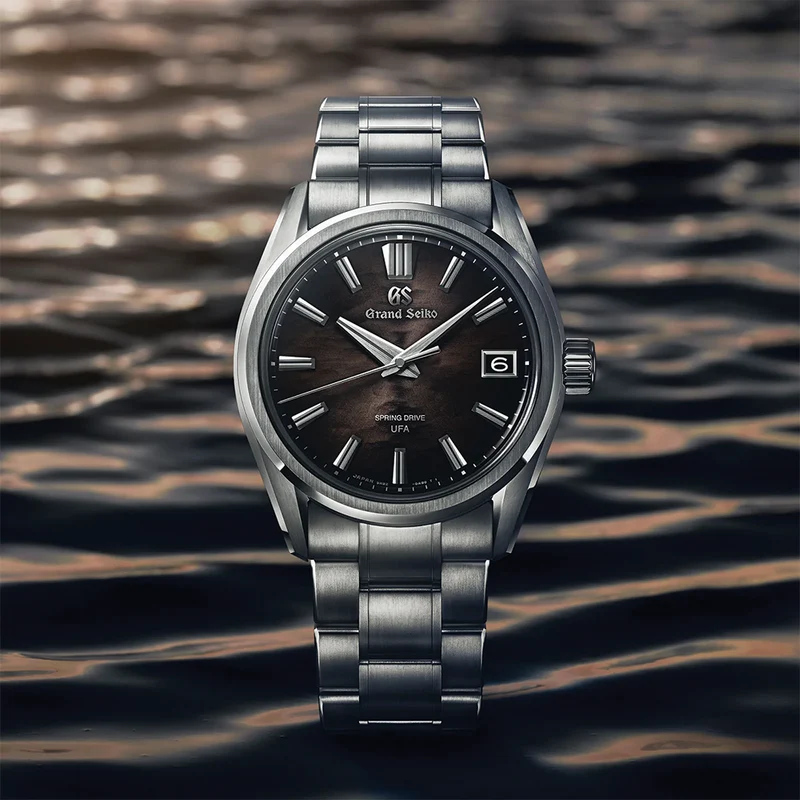 SLGB007 E9 "Lake Suwa at Night" Spring Drive UFA Titanium 40mm - Black on Bracelet