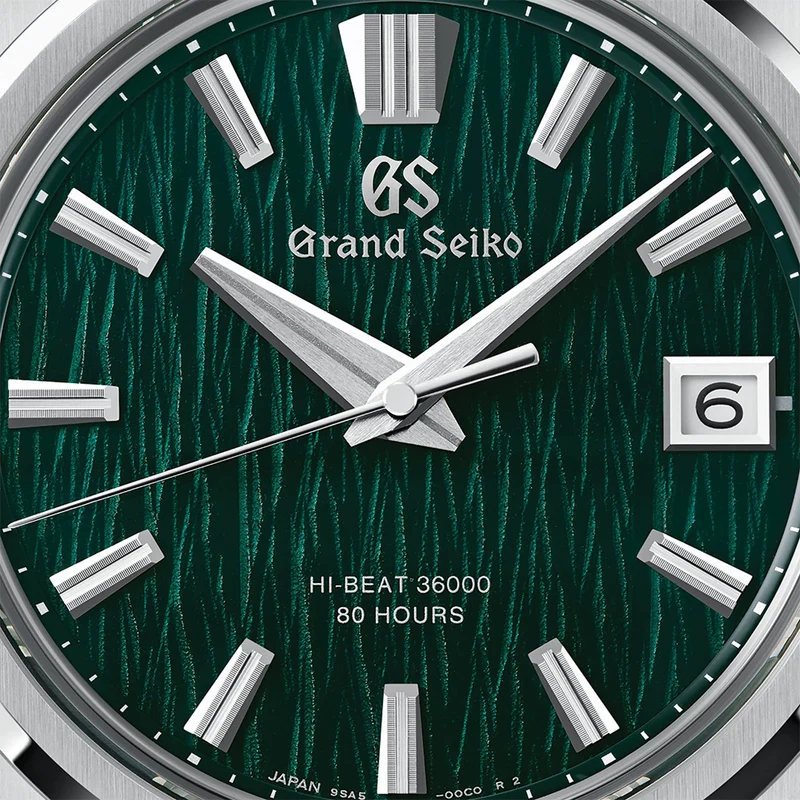 SLGH033 E9 "Green Birch" Hi-Beat Ever-Brilliant Steel 40mm - Green on Bracelet