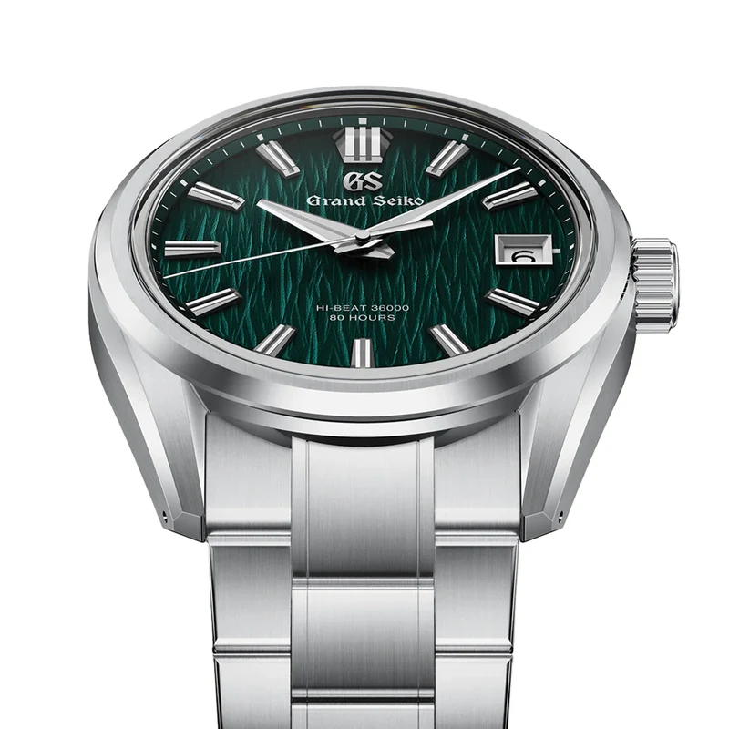 SLGH033 E9 "Green Birch" Hi-Beat Ever-Brilliant Steel 40mm - Green on Bracelet