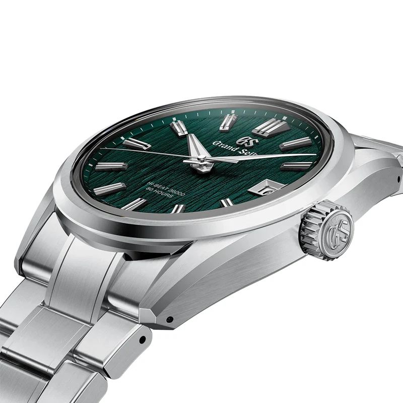 SLGH033 E9 "Green Birch" Hi-Beat Ever-Brilliant Steel 40mm - Green on Bracelet