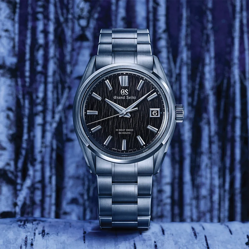 SLGH029 E9 "Night Birch" Hi-Beat Titanium 40mm - Black on Bracelet